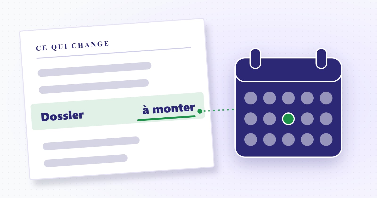 Illustration éditoriale : dossier — à monter. Rubrique Financement et CPF.