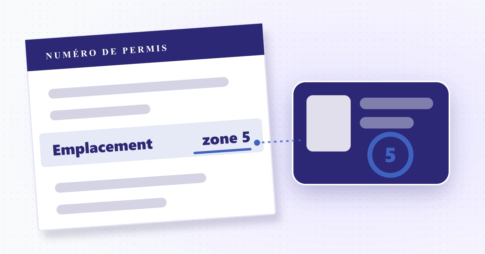 Illustration éditoriale : emplacement — zone 5. Rubrique Démarches ANTS.