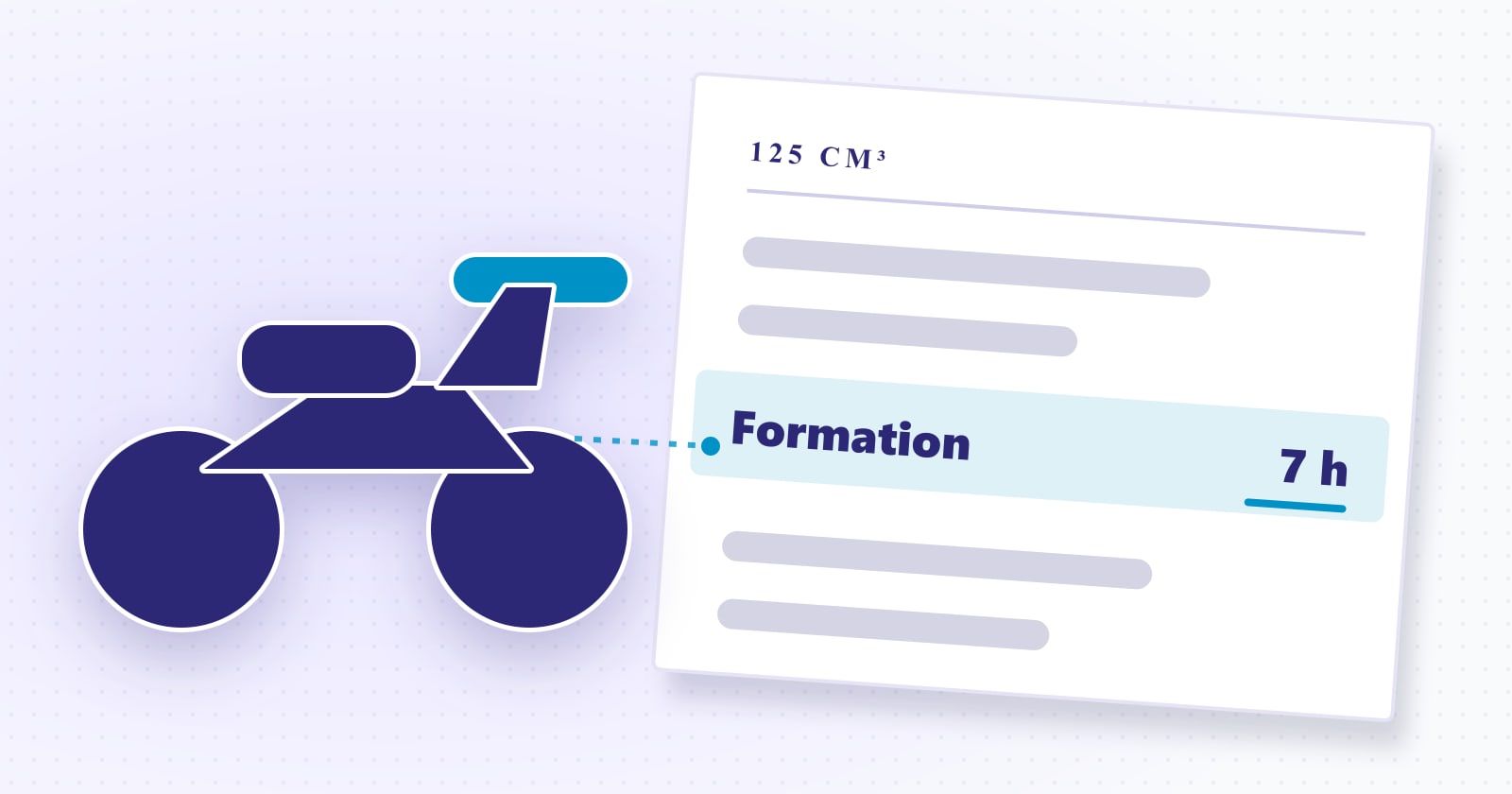 Illustration éditoriale : formation — 7 h. Rubrique Catégories et âges.