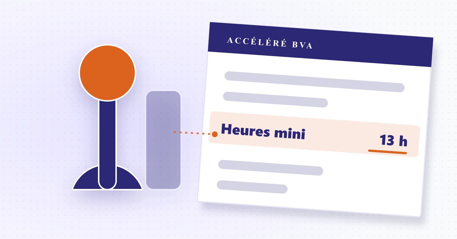 Illustration éditoriale : heures mini — 13 h. Rubrique Permis accéléré.