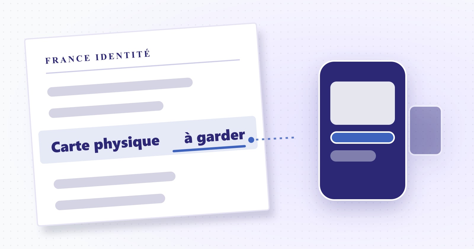 Illustration éditoriale : carte physique — à garder. Rubrique Démarches ANTS.